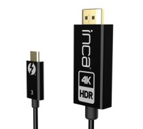 Inca HDMI 2.0 to USB-C Adapter, Strain Relief, 4K @ 60Hz, 1.80m, Black (ITCH-30)