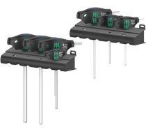 WERA 454/7 HF Set 1 Torx Screwdriver + Rack, 7-Piece (black/green, with holding function) (05023450001)