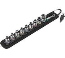 WERA Belt A1 Zyklop socket set, 1/4"" (black, 10-piece, with locking function) (05003880001)