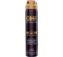 CHI Deep Brilliance Olive & Monoi Optimum Finish Flexible Hold Spray - elastīgas fiksācijas matu laka, 74g | CHIDBFH2