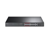 TP-Link TL-SL1218MP Nepārvaldīts Gigabit Ethernet (10/100/1000) Power over Ethernet (PoE) 1U Melns