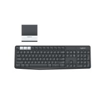 Logitech K375s Multi-Device Wireless Keyboard and Stand Combo tastatūra RF bezvadu sakari + Bluetooth QWERTY US International Gr
