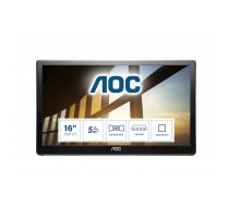 AOC 59 Series I1659FWUX monitori 39,6 cm (15.6") 1920 x 1080 pikseļi Full HD LCD Melns
