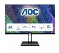 AOC V2 22V2Q monitori 54,6 cm (21.5") 1920 x 1080 pikseļi Full HD LED Melns