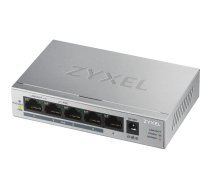 Zyxel GS1005HP Nepārvaldīts Gigabit Ethernet (10/100/1000) Power over Ethernet (PoE) Sudrabs
