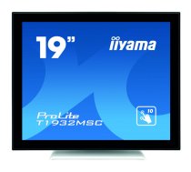 iiyama ProLite T1932MSC-W5AG monitori 48,3 cm (19") 1280 x 1024 pikseļi LED Skārienjūtīgais ekrāns Vairāklietotāju Melns, Balts