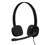 Logitech H150 Stereo Headset Austiņas Vadu Birojs / zvanu centrs Melns
