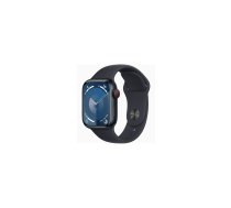 Apple Watch Series 9 GPS + Cellular, 41 mm, Sport Band, M/L, melna - Viedpulkstenis