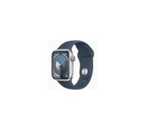Apple Watch Series 9 GPS + Cellular, 41 mm, Sport Band, M/L, sudraba/zila - Viedpulkstenis