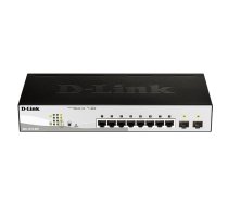 D-Link DGS-1210-08P tīkla pārslēgs Vadīts L2 Gigabit Ethernet (10/100/1000) Power over Ethernet (PoE) Melns