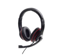 HEADSET STEREO BLACK/MHS-03-BKRD GEMBIRD