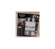 SALE OUT. Adler AD 1247 NEW Kettle, Electronic control, Glass, 1.7 L, 2200, Stainless steel/Transparent Adler Kettle AD 1247 NEW