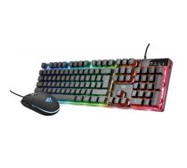 Trust GXT 838 Azor tastatūra Pele iekļauta USB Melns