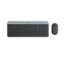 Logitech MK470 tastatūra Pele iekļauta RF Bezvadu Krievu Grafīts