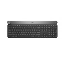 Logitech Craft Advanced keyboard with creative input dial tastatūra RF bezvadu sakari + Bluetooth QWERTY Angļu Melns, Pelēks