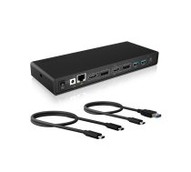 ICY BOX IB-DK2245AC Vadu USB 3.2 Gen 1 (3.1 Gen 1) Type-C Melns