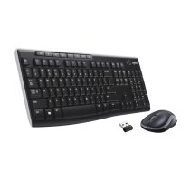 Logitech Wireless Combo MK270 tastatūra Pele iekļauta RF Bezvadu QWERTY Melns, Sudrabs