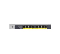 NETGEAR GS108LP Nepārvaldīts Gigabit Ethernet (10/100/1000) Power over Ethernet (PoE) 1U Melns, Pelēks