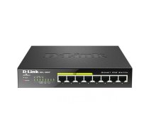 D-Link DGS-1008P tīkla pārslēgs Nepārvaldīts Gigabit Ethernet (10/100/1000) Power over Ethernet (PoE) Melns