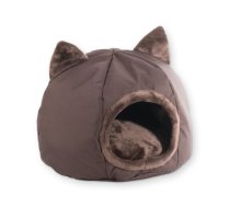 GO GIFT cat bed - brown - 40x40x34 cm