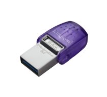 Kingston Technology DataTraveler microDuo 3C USB zibatmiņa 64 GB USB Type-A / USB Type-C 3.2 Gen 1 (3.1 Gen 1) Lillā, Nerūsējošs