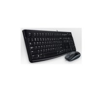 Logitech Desktop MK120 tastatūra Pele iekļauta USB QWERTZ Vācu Melns