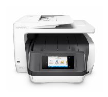 HP OfficeJet Pro 8730 All-in-One Printer, Print, copy, scan, fax, 50-sheet ADF; Front-facing USB printing; Scan to email/PDF; Tw