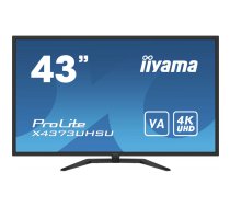 iiyama ProLite X4373UHSU-B1 monitori 108 cm (42.5") 3840 x 2160 pikseļi 4K Ultra HD Melns