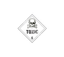 ADR zīme Toksisks 6 klase / Toxic class 6 Uzlīme parasta zīme 250x250 mm (malas garums)