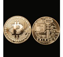 Bitcoin dāvanu zelta vai sudraba kolekcijas monēta bitkoins