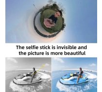 3 m oglekļā šķiedras monopods sociālo tīklu blogeriem, neredzams selfiju stienis Insta360 X3 X2 GoPro Selfie Stick statīvs nereālo pašfotogrāfiju un pašvideo filmēšanai