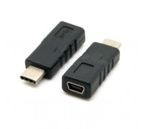 Mini usb female to type c male adapteris, pāreja no Mini usb mamas uz type c papu