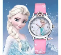 Frozen disney rokas pulkstenis meitenēm ar Elzu ''Frozen Elsa'', gaiši rozā ar dimantiņiem