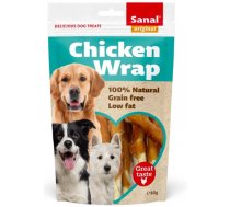 Sanal Chicken Wrap, 80g - košļājāmie stienīši ar vistas fileju