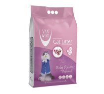 VAN CAT BABY POWDER 5KG CEMENTĒJOŠĀS SMILTIS KAĶU TUALETĒM