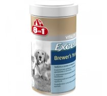 8IN1 EXCEL BREWERS YEAST 100 ml, 140 tab - papildbarība suņiem ar raugu ādai un spalvai