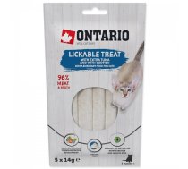 Ontario Lickable Treats with Tuna and Codfish, 5 x 14 g - Krēmveida gardums ar tunci un mencu kaķiem no 3 mēnešu vecuma