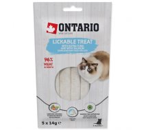 Ontario Lickable Treats with Tuna and Salmon, 5 x 14 g - Krēmveida gardums ar tunci un lasi kaķiemno 3 mēnešu vecuma