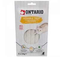 Ontario Lickable Treats Chicken Flavoured with Multi Vitamins, 5 x 14 g - Krēmveida gardums ar vistas gaļu un vitamīniem kaķiem no 3 mēnešu vecuma