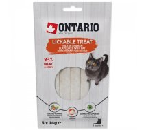 Ontario Lickable Treats Chicken Flavoured with Oat, 5 x 14 g - Krēmveida gardums kaķiem no 3 mēnešu vecuma