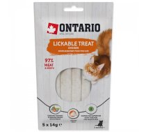 Ontario Lickable Treats Chicken, 5 x 14 g - Krēmveida gardums ar vistas gaļu kaķiem no 3 mēnešu vecuma