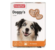 Vitamīnizēta papildbarība - Beaphar DOGGY'S Liver, 75tab. - ar aknu garšu suņiem.