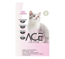 ACE Baby Powder CAT LITTER 5 L - cementējošās smiltis kaķu tualetei ar bērnu pūderi