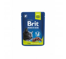 Brit Premium Cat Pouch Lamb for Sterilised 100 g konservi kaķiem