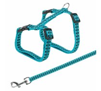 Krūšu siksna atstarojoša ar pavadu kaķiem - Trixie Harness with Lead, Reflecting 22/42cm/10mm, Lead 1.20m