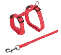 Krūšu siksna un pavada kaķiem - Trixie Cat Harness with Lead, 18-35cm/10mm, Lead 1.30m