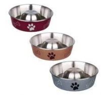 Bļoda suņiem - Trixie Slow Feed stainless steel bowl, 1.4 l/ø 21 cm