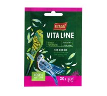 Vitapol VITALINE Thick feathers supplementary mixture for budgie 20g - papildbarība viļņainajiem papagaiļiem spalvu uzlabošanai