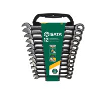 Kombinēto zobratu uzgriežņu atslēgu komplekts 12 GB (8-19MM) BLACK SATA ST08032