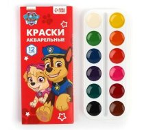 Akvarelis "Paw Patrol", 12 krāsas, kartona kastē, bez otas